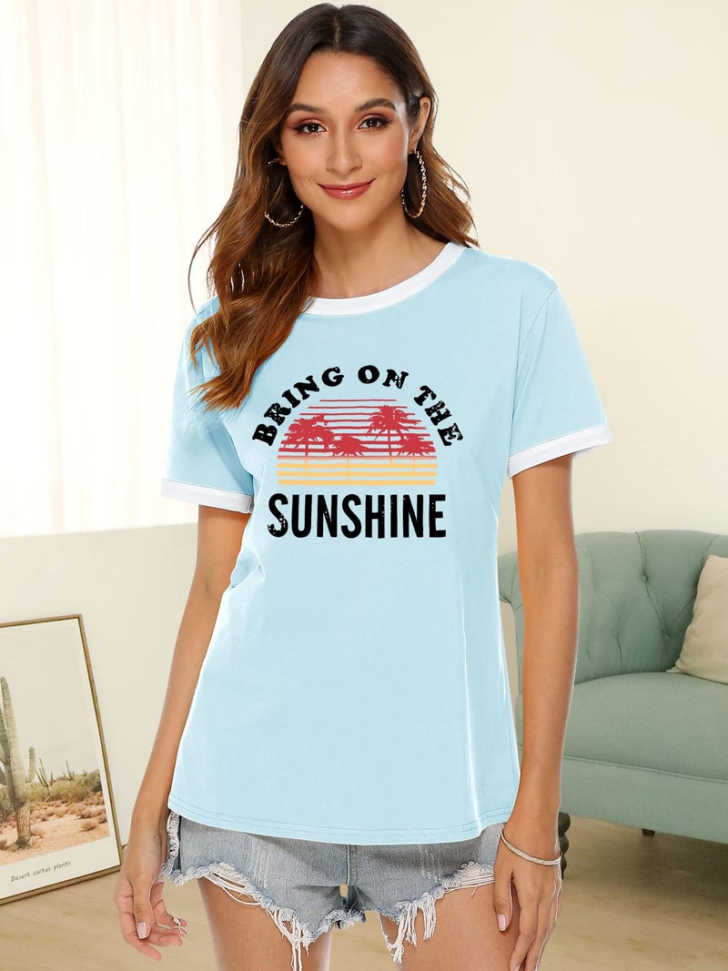 Nlife Bring On The Sunshine Graphic Long Sleeves Tees Blouses for Women Tops Sweaters for Women - Image 3
